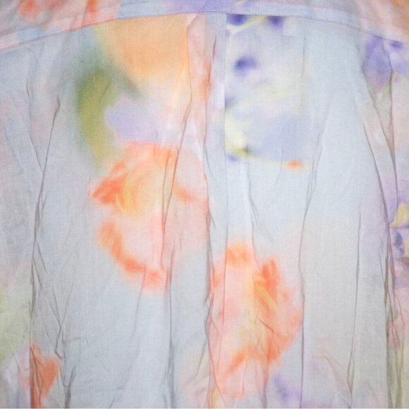 Scotch & Soda Colorful Watercolor Print Oversized Button Front Blouse EU40 US 8 - Picture 6 of 9